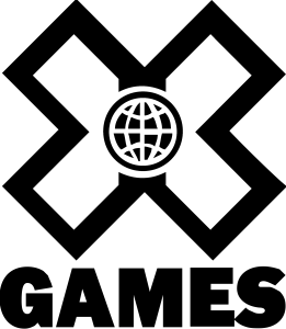 x games 2 logo black and white